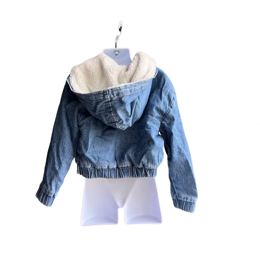 Cat And Jack Jean Warm Denim winter Jacket Sz XS 4/5